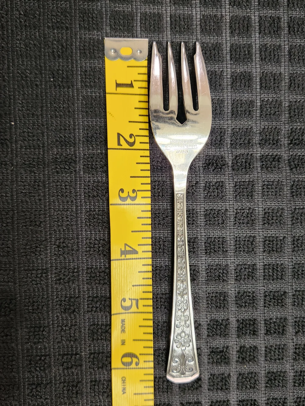 3 Japanese 1960s Flower Floral Interpur Florenz Stainless Steel Dinner Forks